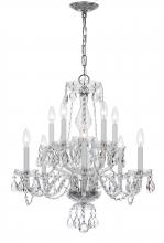 Crystorama 5080-CH-CL-I - Traditional Crystal 10 Light Clear Italian Crystal Polished Chrome Chandelier