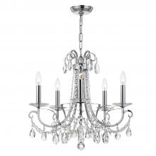 Crystorama 6825-CH-CL-S - Othello 5 Light Swarovski Strass Crystal Polished Chrome Chandelier