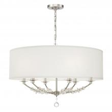 Crystorama 8006-PN - Mirage 6 Light Polished Nickel Drum Shade Chandelier