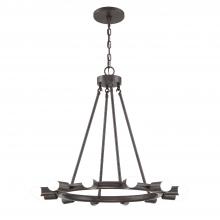 Crystorama 9045-CZ - Dakota 12 Light Charcoal Bronze Chandelier