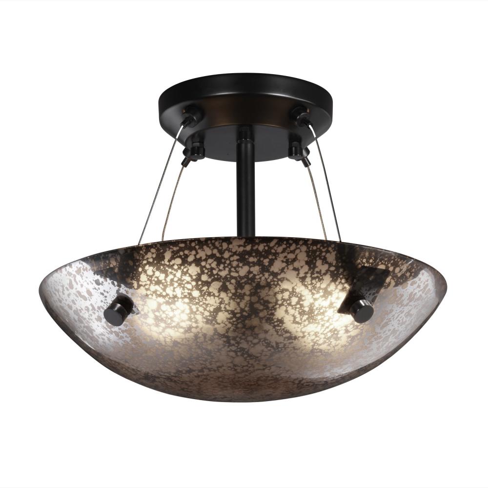 14" LED Semi-Flush Bowl w/ Finials