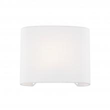 Justice Design Group FAB-8855-WHTE - ADA Wide Oval Fabric Wall Sconce