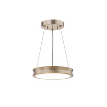 Justice Design Group FSN-4190-OPAL-BRSS - Bevel 8.5" LED Pendant