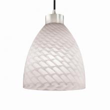 Justice Design Group FSN-8814-18-WEVE-CROM-BKCD - Large 1-Light Pendant