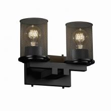 Justice Design Group MSH-8772-10-MBLK - Dakota 2-Light Straight-Bar Wall Sconce