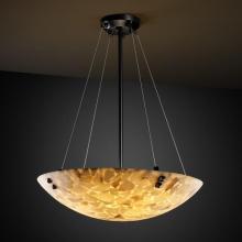 Justice Design Group ALR-9664-35-MBLK-F4 - 36" Pendant Bowl w/ Large Square w/ Point Finials