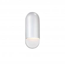 Justice Design Group CER-5620W-WHT - Small ADA Capsule Outdoor Wall Sconce