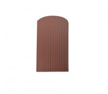 Justice Design Group CER-5740-CLAY-LED1-1000 - Small ADA LED Pleated Cylinder Wall Sconce