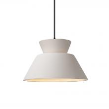 Justice Design Group CER-6420-BIS-MBLK-BKCD - Trapezoid 1-Light Pendant