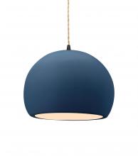 Justice Design Group CER-6533-MDMT-MBLK-BEIG-TWST - Medium Globe 1-Light Pendant