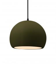 Justice Design Group CER-6533-MGRN-MBLK-BKCD - Medium Globe 1-Light Pendant