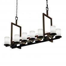 Justice Design Group CLD-8720-10-DBRZ - Dakota 12-Up & 5-Downlight Bridge Chandelier (Short)