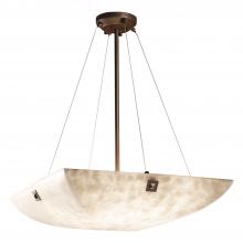 Justice Design Group CLD-9662-25-DBRZ-F4 - 24" Pendant Bowl w/ Large Square w/ Point Finials