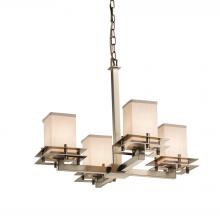 Justice Design Group FAB-8100-15-WHTE-NCKL-LED4-2800 - Metropolis 4-Light LED Chandelier