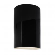 Justice Design Group CER-5940-BLK-LED1-1000 - Small ADA LED Cylinder - Closed Top