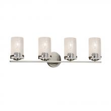 Justice Design Group FSN-8454-10-SEED-NCKL - Atlas 4-Light Bath Bar