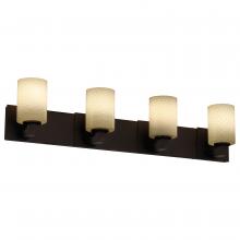 Justice Design Group FSN-8924-10-WEVE-DBRZ - Modular 4-Light Bath Bar