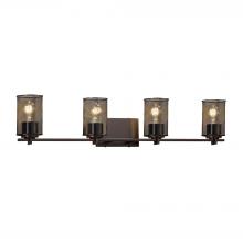 Justice Design Group MSH-8444-10-DBRZ - Era 4-Light Bath Bar