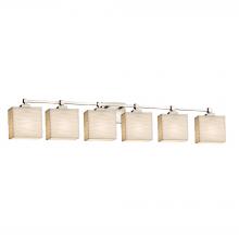 Justice Design Group PNA-8426-55-WAVE-NCKL - Tetra 6-Light Bath Bar