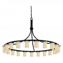 Justice Design Group POR-8736-10-PLET-MBLK-LED21-14700 - Dakota Downlight 21-Light 1-Tier LED Chandelier