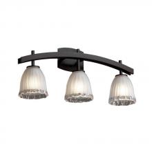 Justice Design Group GLA-8593-16-AMBR-DBRZ - Archway 3-Light Bath Bar