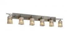 Justice Design Group GLA-8706-16-AMBR-MBLK - Aero 6-Light Bath Bar