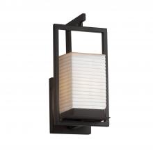 Justice Design Group PNA-7511W-SAWT-MBLK - Laguna 1-Light LED Outdoor Wall Sconce