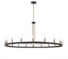 Justice Design Group NSH-8046-MBBR - Clayton 60” 1-Tier 18-Light Chandelier