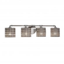 Justice Design Group WGL-8464-30-GRCB-NCKL-LED4-2800 - Bronx 4-Light LED Bath Bar