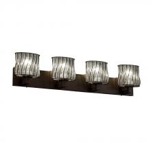 Justice Design Group WGL-8924-30-SWCB-MBLK - Modular 4-Light Bath Bar