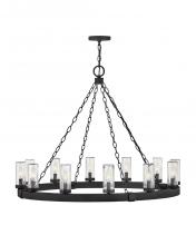 Hinkley 29207BK - Hinkley Lighting Sawyer Series 29207BK Exterior Chandelier (Incandescent or LED)