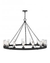 Hinkley 29209BK - Hinkley Lighting Sawyer Series 29209BK Exterior Chandelier (Incandescent or LED)